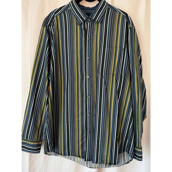 Tommy‎ Bahama Men’s 100% Cotton Multi Color Long Sleeve Button Down Shirt Size L - Picture 2 of 12